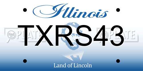 TXRS43 Illinois License Plate