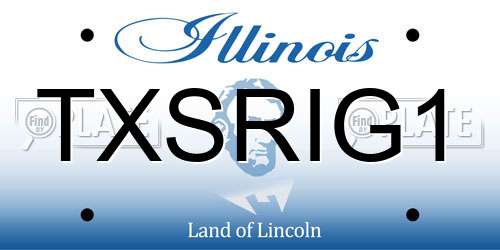 TXSRIG1 Illinois License Plate