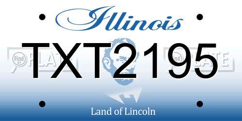 TXT2195 Illinois License Plate