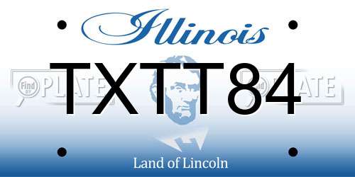 TXTT84 Illinois License Plate