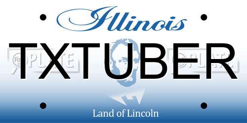 TXTUBER Illinois License Plate