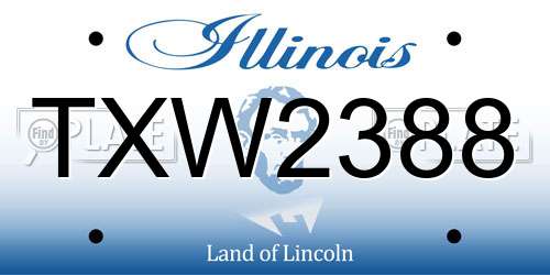 TXW2388 Illinois License Plate