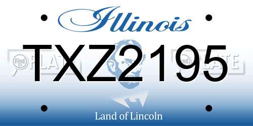 TXZ2195 Illinois License Plate