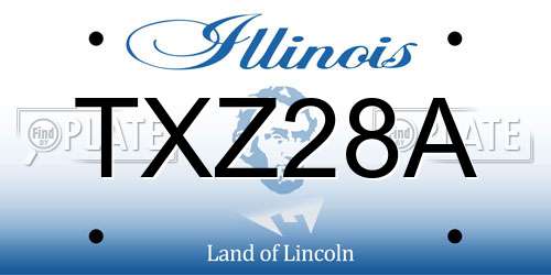 TXZ28A Illinois License Plate