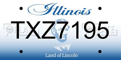 TXZ7195 Illinois License Plate