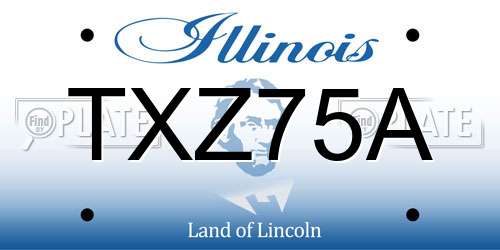 TXZ75A Illinois License Plate