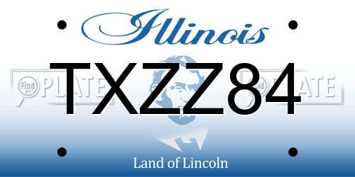 TXZZ84 Illinois License Plate