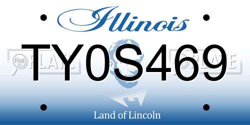 TY0S469 Illinois License Plate
