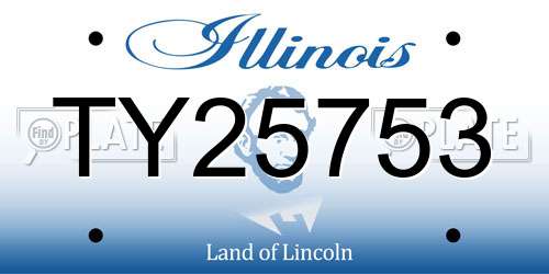 TY25753 Illinois License Plate