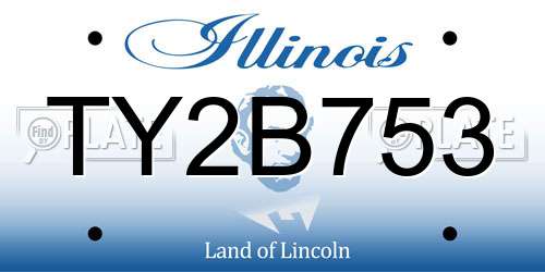 TY2B753 Illinois License Plate