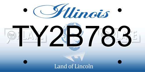 TY2B783 Illinois License Plate
