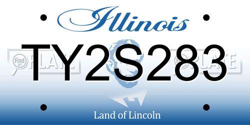 TY2S283 Illinois License Plate