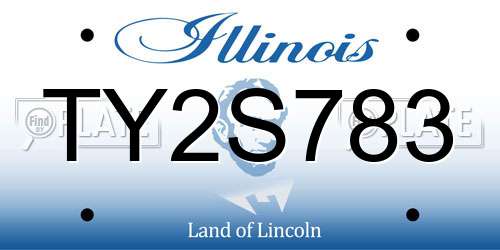 TY2S783 Illinois License Plate