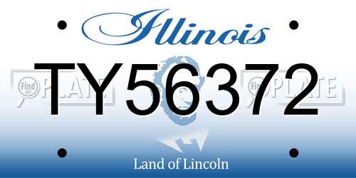 TY56372 Illinois License Plate