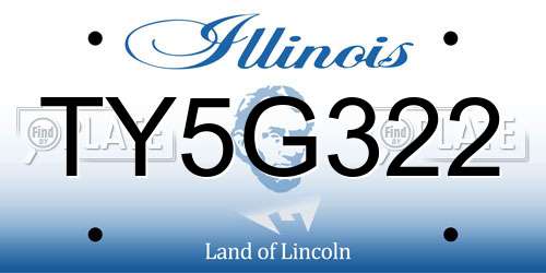 TY5G322 Illinois License Plate