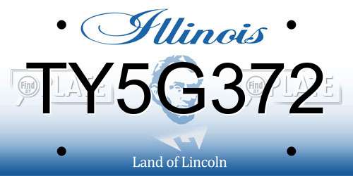 TY5G372 Illinois License Plate