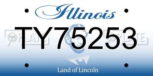 TY75253 Illinois License Plate