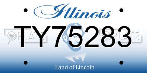 TY75283 Illinois License Plate