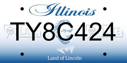 TY8C424 Illinois License Plate