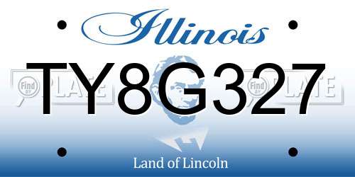 TY8G327 Illinois License Plate