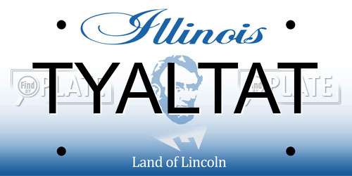 TYALTAT Illinois License Plate