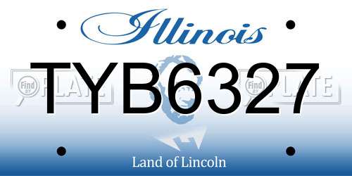 TYB6327 Illinois License Plate
