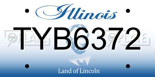 TYB6372 Illinois License Plate