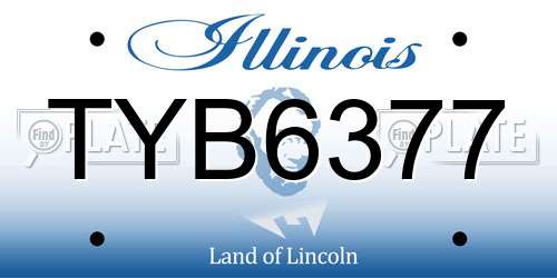 TYB6377 Illinois License Plate