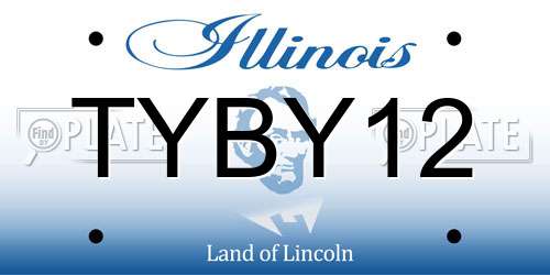 TYBY12 Illinois License Plate