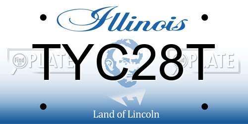 TYC28T Illinois License Plate