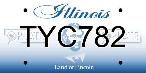 TYC782 Illinois License Plate