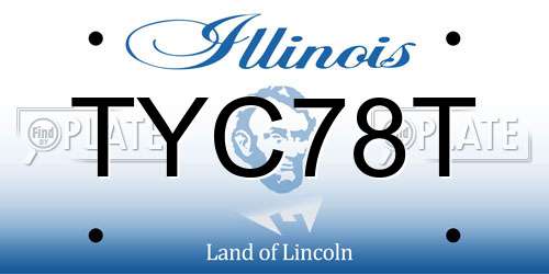 TYC78T Illinois License Plate