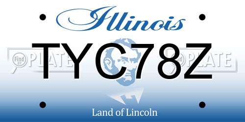 TYC78Z Illinois License Plate