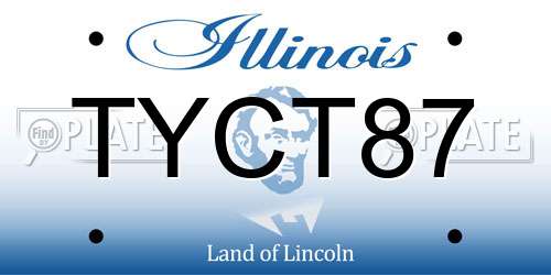 TYCT87 Illinois License Plate