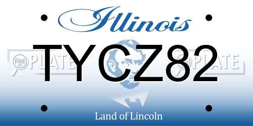 TYCZ82 Illinois License Plate