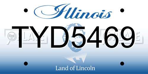 TYD5469 Illinois License Plate
