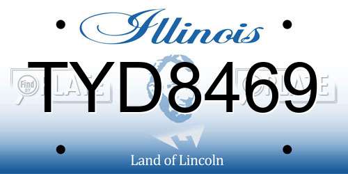 TYD8469 Illinois License Plate