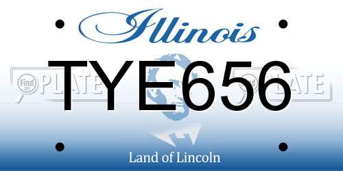 TYE656 Illinois License Plate