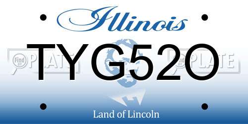 TYG52O Illinois License Plate