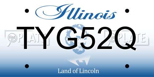 TYG52Q Illinois License Plate