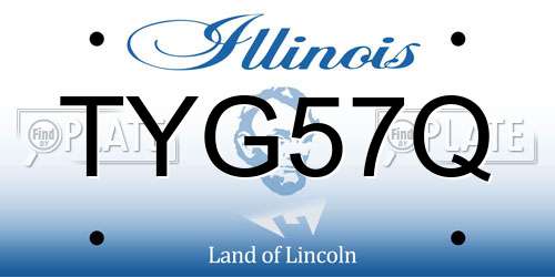 TYG57Q Illinois License Plate
