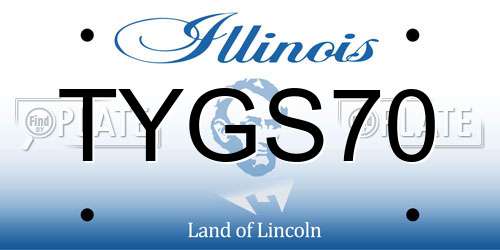 TYGS70 Illinois License Plate