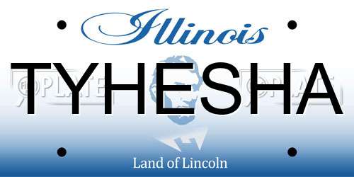 TYHESHA Illinois License Plate