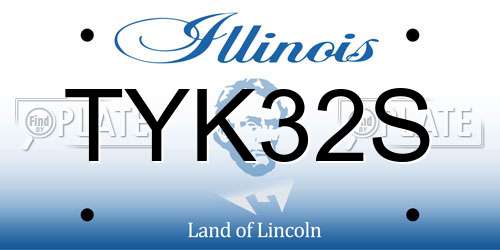 TYK32S Illinois License Plate