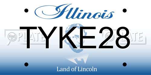 TYKE28 Illinois License Plate