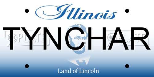 TYNCHAR Illinois License Plate