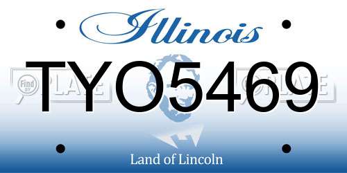 TYO5469 Illinois License Plate