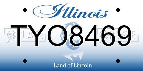 TYO8469 Illinois License Plate
