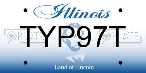 TYP97T Illinois License Plate