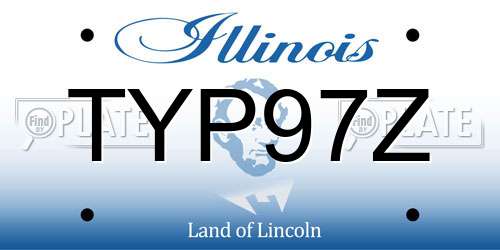 TYP97Z Illinois License Plate